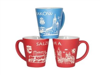 V Shape Ceramic Sandblast Mug