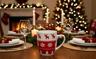 Cốc gốm thiết kế Giáng sinh